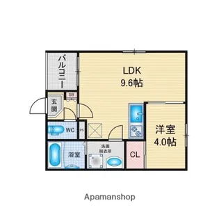 リーガル東海通【1階】の間取り