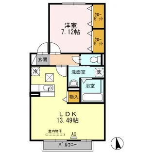 サンパルク【1階】の間取り