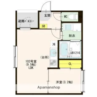 ヴィラ セレステ 八番【1階】の間取り