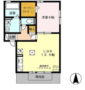 マ メゾン菊住E【1階】の間取り