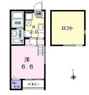 アビー・ロード【1階】の間取り