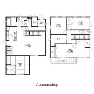 愛知県名古屋市港区知多2丁目【一戸建】の間取り