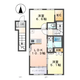サル・ド・ルポ【2階】の間取り