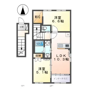 サル・ド・ルポ【2階】の間取り