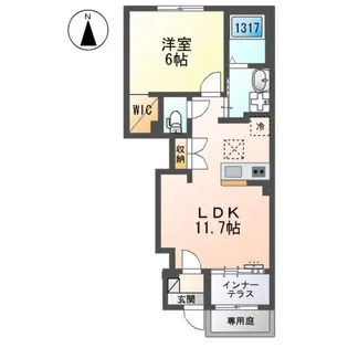 プライムローズ【1階】の間取り