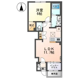 プライムローズ【1階】の間取り