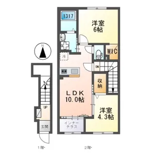 プライムローズ【2階】の間取り