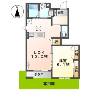 グリシーヌ【1階】の間取り