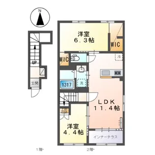 サン フルール【2階】の間取り