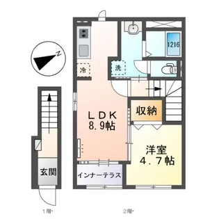RH 柳川【2階】の間取り