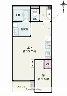 JACK SHINAGAWA Ⅰ【3階】の間取り