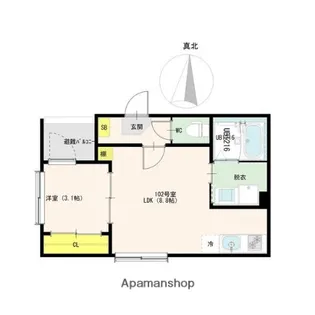 ハーモニーテラス日比野【3階】の間取り