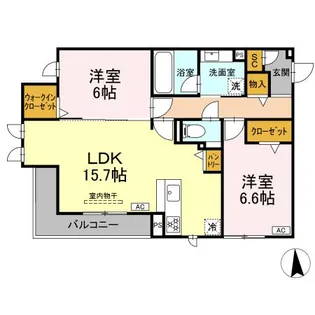 グラシオン【303号室】の間取り