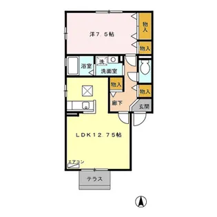 ウィルステージ【102号室】の間取り