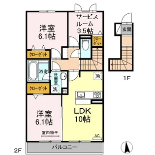 グラン・エノア【2階】の間取り
