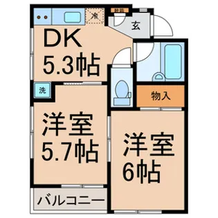 ムーニー木村【2階】の間取り