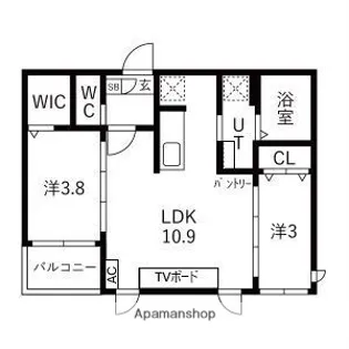TIDY大江【3階】の間取り