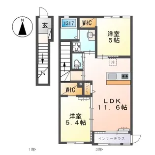 マドレ【2階】の間取り