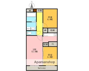カーサクラロ【4階】の間取り