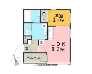 shiva apartment【3階】の間取り