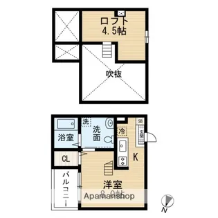 エミアス熱田【2階】の間取り
