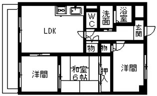 リバーサイド大堀【4階】の間取り