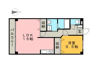 ラ,メゾンタナカB【1階】の間取り