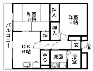プライム八田【106号室】の間取り