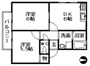 一色ハイツ【2階】の間取り