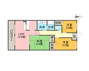 ハイツグリーンガーデン【2階】の間取り