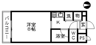 シャトーグロリアス【2階】の間取り