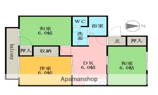 メゾンブローニュ【1階】の間取り