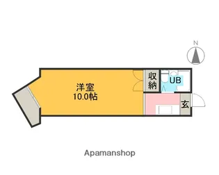 ブランシュ東海通【4階】の間取り