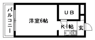 1Rの間取り画像