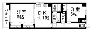 レージュ道徳【1階】の間取り