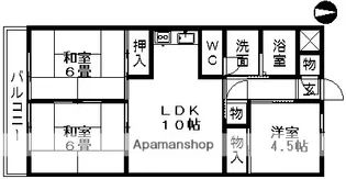 ラ・ポルト【4階】の間取り