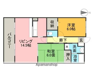 センチュリーパーク十一屋【4階】の間取り