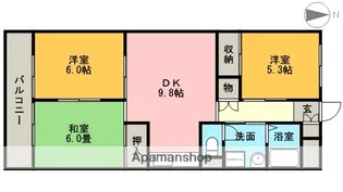 メゾン二村Ⅲ【2階】の間取り