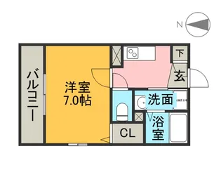 メルシー立華【1階】の間取り