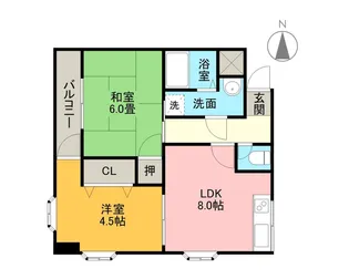 栄グランドハウス【3階】の間取り