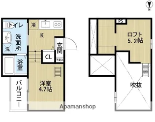 コンフォート津金【1階】の間取り