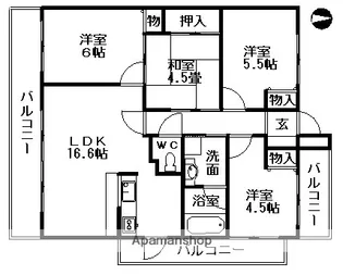 スクエア名古屋港【10階】の間取り