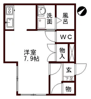 コンフォース南【202号室】の間取り