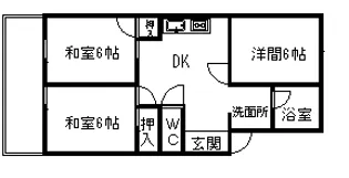 シャトー芝【1階】の間取り