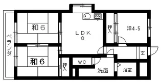 第3田中ビル【601号室】の間取り