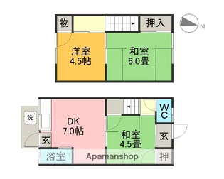 錦荘A棟【2階】の間取り