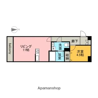ヴァリエ東別院【4階】の間取り