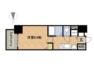 1Kの間取り画像