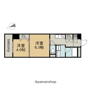 レジデンス上前津スクエア(旧名称 プライムアーバン上前津)【8階】の間取り