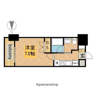 レジディア鶴舞【9階】の間取り
